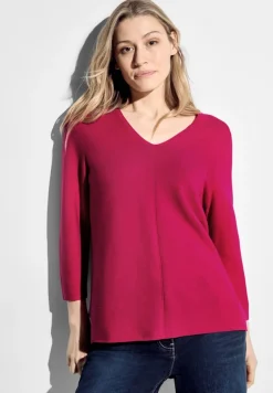 Cecil Pullover & Sweatshirts*Pullover mit V-Ausschnitt pink sorbet