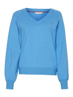 Tommy Hilfiger Pullover & Sweatshirts*Pullover mit V-Ausschnitt hydrangea blue