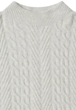 Cecil Pullover & Sweatshirts*Pullover mit Zopfmuster metal grey melange