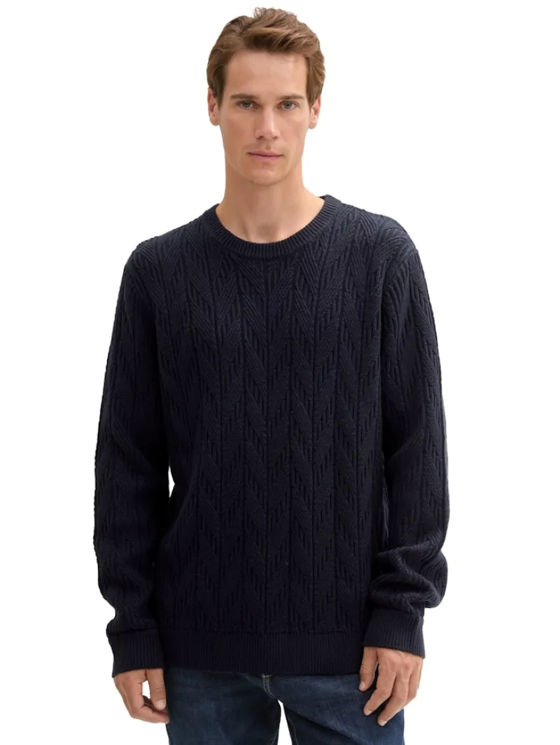 Tom Tailor Pullover & Sweatshirts|Big Boys*Pullover mit Zopfmuster sky captain blue