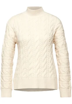 Street One Pullover & Sweatshirts*Pullover mit Zopfmuster soft beige