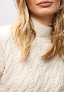 Street One Pullover & Sweatshirts*Pullover mit Zopfmuster soft beige