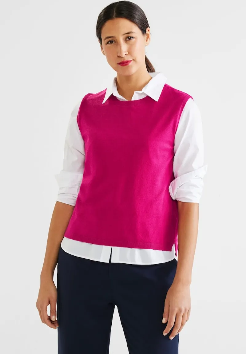 Street One Pullover & Sweatshirts*Pullunder in Unifarbe nu pink