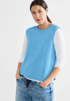Street One Pullover & Sweatshirts*Pullunder in Unifarbe splash blue melange