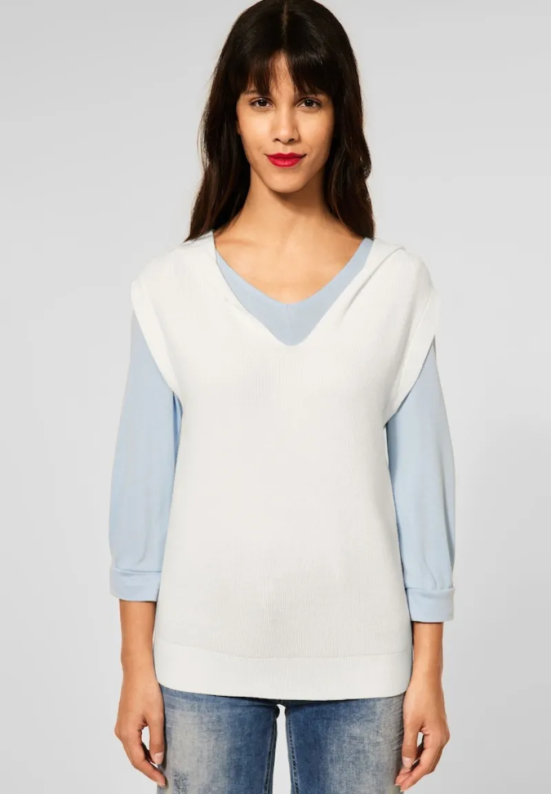 Street One Pullover & Sweatshirts*Pullunder mit Kapuze off white