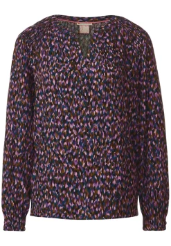 Street One Blusen*Raglan Bluse mit Muster atlantic blue