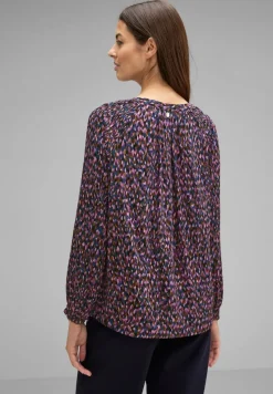 Street One Blusen*Raglan Bluse mit Muster atlantic blue