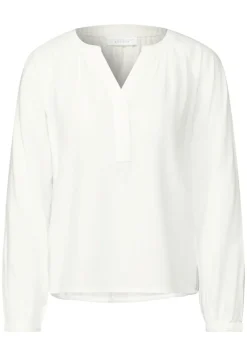 STREET ONE STUDIO Blusen*Raglan-Bluse in Unifarbe off white
