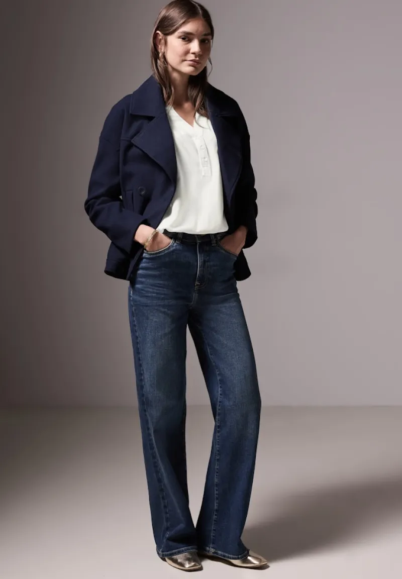 STREET ONE STUDIO Blusen*Raglan-Bluse in Unifarbe off white