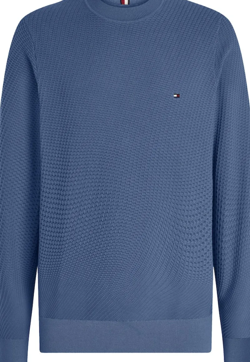 Tommy Hilfiger Pullover & Sweatshirts|Big Boys*RECTANGULAR STRUCTURE CREW NK faded indigo