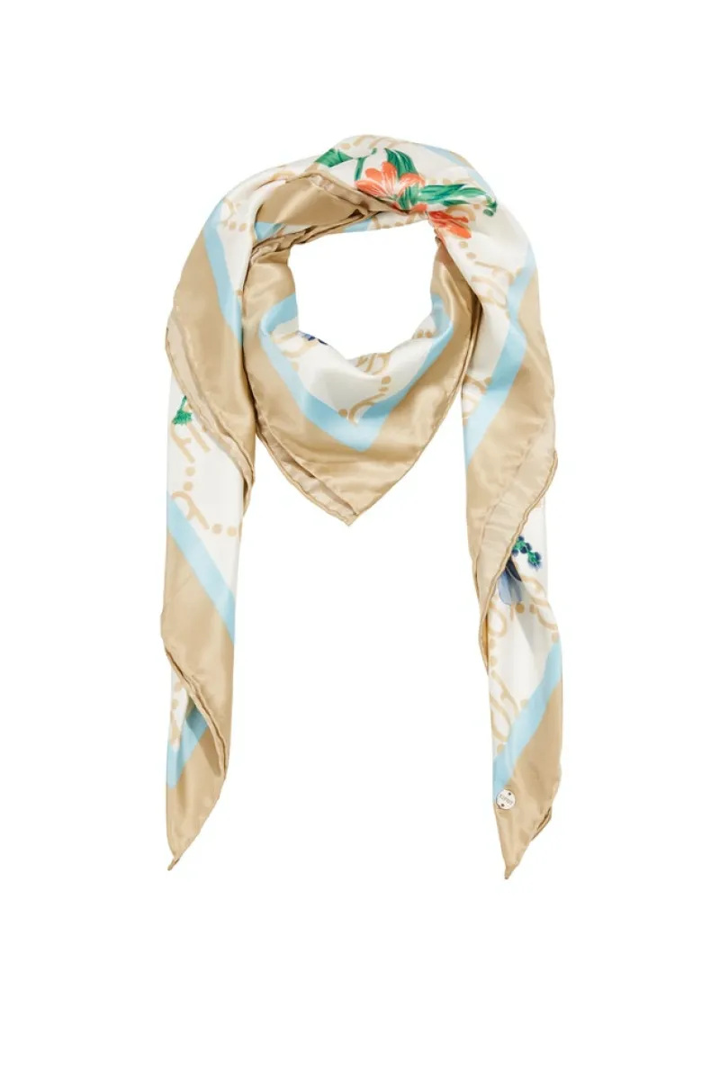 Esprit Accessoires*Recycelt: Tuch in Satinoptik off white