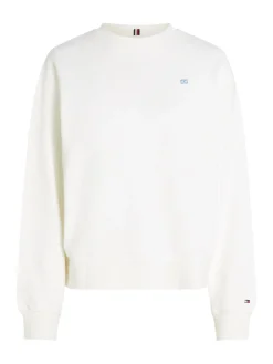 Tommy Hilfiger Pullover & Sweatshirts*REG CONTRAST FLAG SWEATSHIRT ecru