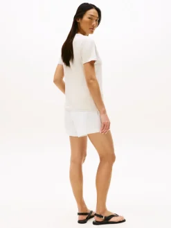 Tommy Hilfiger Shirts*REG CORP LOGO C-NK SS heather oatmilk