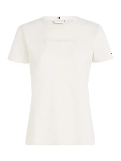 Tommy Hilfiger Shirts*REG FROSTED CORP LOGO C-NK SS white heather