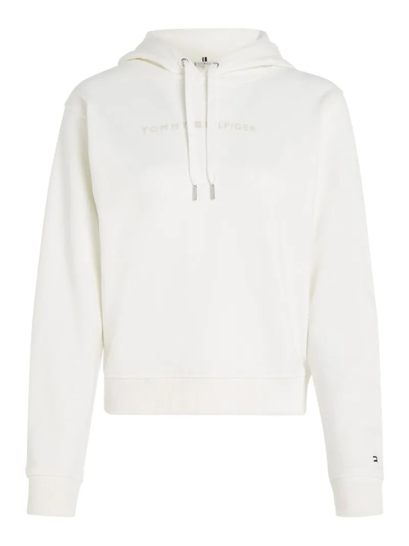 Tommy Hilfiger Pullover & Sweatshirts*REG FROSTED CORP LOGO HOODIE ecru