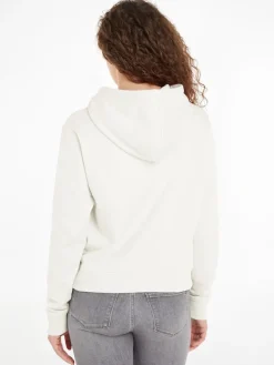 Tommy Hilfiger Pullover & Sweatshirts*REG FROSTED CORP LOGO HOODIE ecru