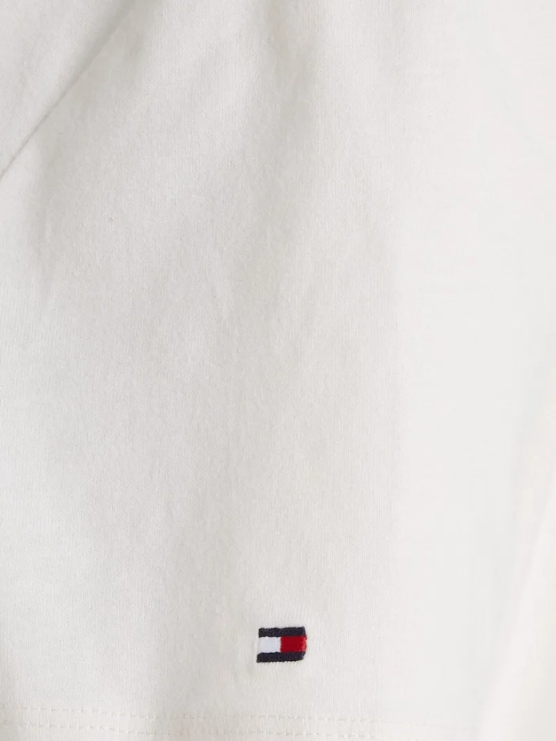 Tommy Hilfiger Shirts*REG HILFIGER VARSITY EMB C-NK SS weathered white