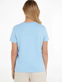 Tommy Hilfiger Shirts*REG HILFIGER VARSITY EMB C-NK SS vessel blue