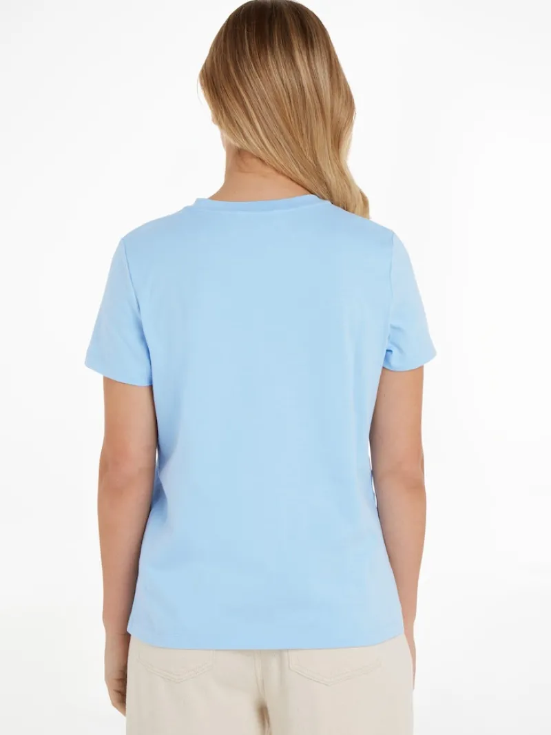 Tommy Hilfiger Shirts*REG HILFIGER VARSITY EMB C-NK SS vessel blue