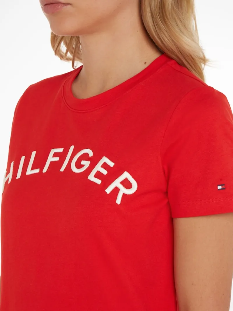 Tommy Hilfiger Shirts*REG HILFIGER VARSITY EMB C-NK SS fireworks