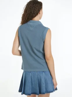 Tommy Hilfiger Shirts*REG MUTED GMD SLEEVELESS POLO blue coal