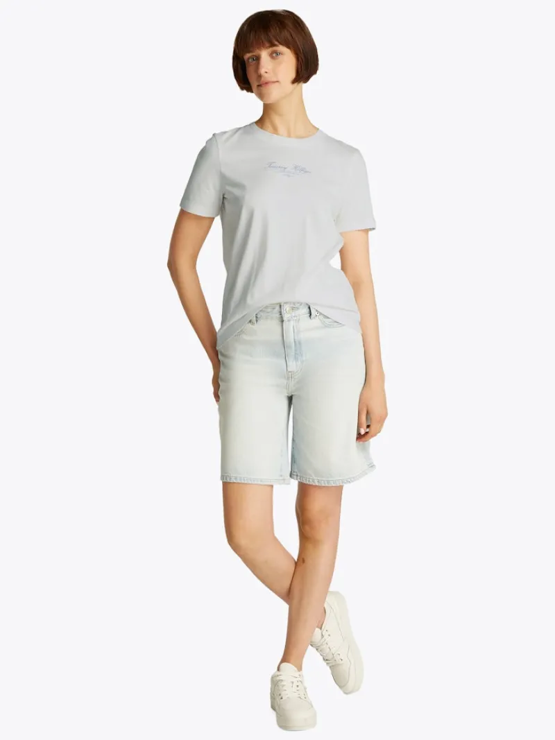 Tommy Hilfiger Shirts*REG SCRIPT C-NK TEE SS ecru