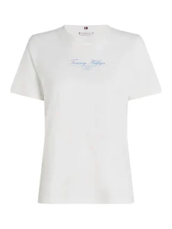 Tommy Hilfiger Shirts*REG SCRIPT C-NK TEE SS ecru