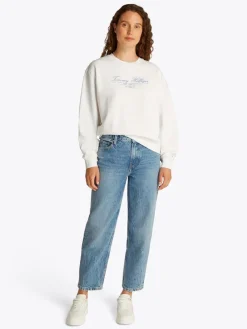 Tommy Hilfiger Pullover & Sweatshirts*REG SCRIPT SWEATSHIRT ecru