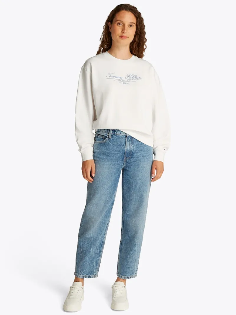 Tommy Hilfiger Pullover & Sweatshirts*REG SCRIPT SWEATSHIRT ecru