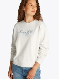 Tommy Hilfiger Pullover & Sweatshirts*REG SCRIPT SWEATSHIRT ecru