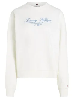 Tommy Hilfiger Pullover & Sweatshirts*REG SCRIPT SWEATSHIRT ecru