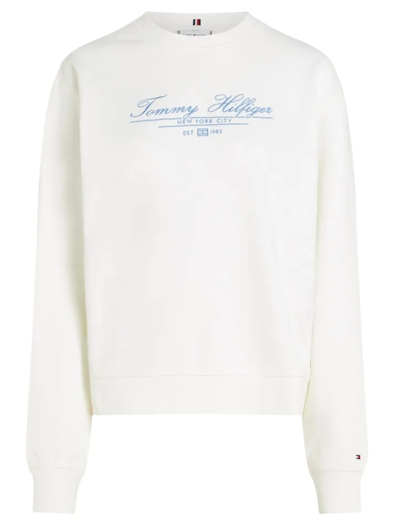 Tommy Hilfiger Pullover & Sweatshirts*REG SCRIPT SWEATSHIRT ecru