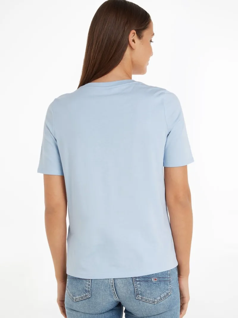 Tommy Hilfiger Shirts*REG SUNSHINE SLOGAN C-NK TEE SS breezy blue