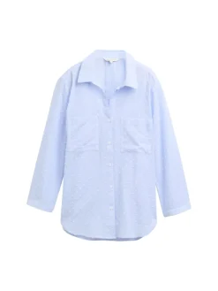 Tom Tailor Blusen*Regular Fit Bluse mit Streifenmuster blue white dobby stripe