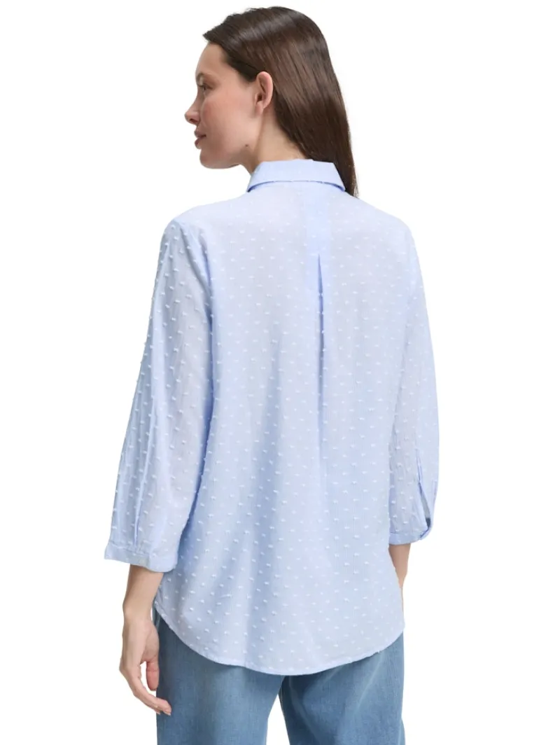 Tom Tailor Blusen*Regular Fit Bluse mit Streifenmuster blue white dobby stripe
