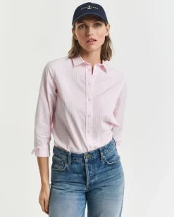 Gant Blusen*Regular Fit Classic Popeline Hemd mit Streifen light pink