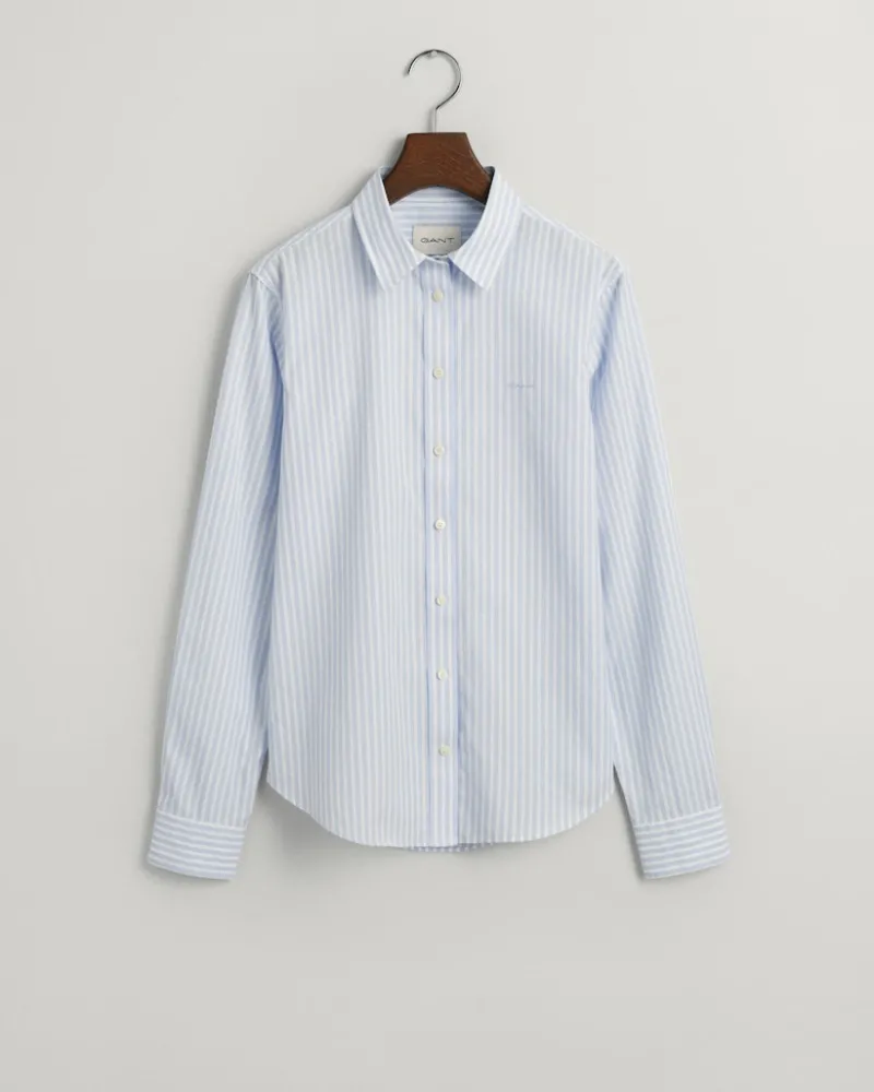 Gant Blusen*Regular Fit Classic Popeline Hemd mit Streifen Light Blue