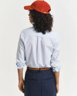 Gant Blusen*Regular Fit Classic Popeline Hemd mit Streifen Light Blue