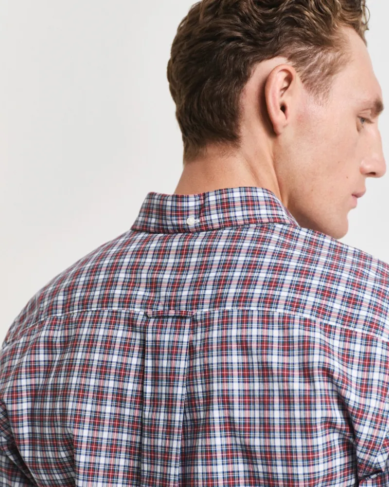 Gant Hemden|Big Boys*Regular Fit Classic Popeline Hemd mit Tartan-Muster white