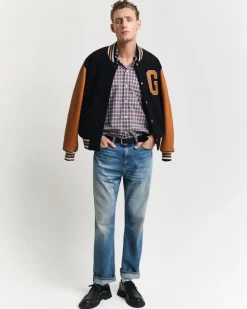 Gant Hemden|Big Boys*Regular Fit Classic Popeline Hemd mit Tartan-Muster white