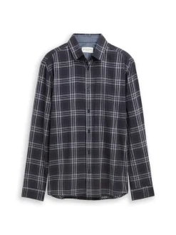 Tom Tailor Hemden|Big Boys*Regular Fit Flanell-Hemd mit Muster navy multicolor check