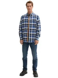 Tom Tailor Hemden|Big Boys*Regular Fit Hemd im Karomuster blue white check