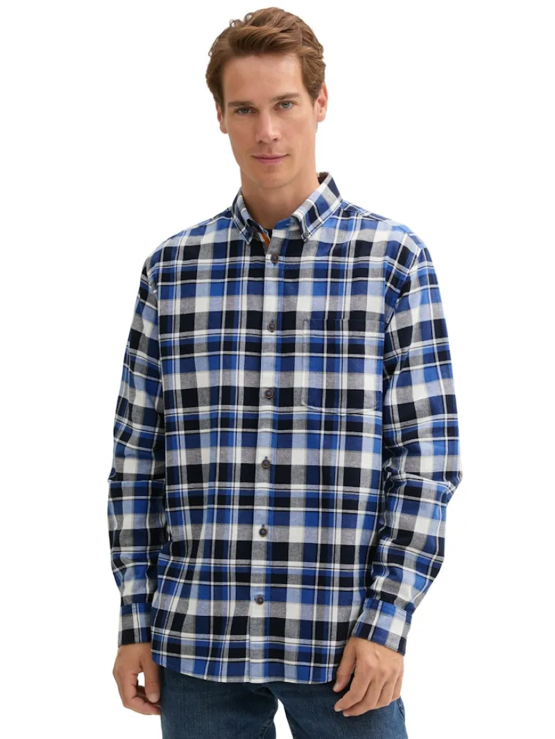 Tom Tailor Hemden|Big Boys*Regular Fit Hemd im Karomuster blue white check