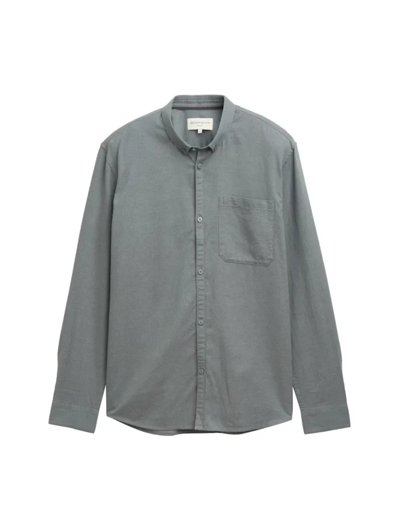 Tom Tailor Denim Hemden*Regular Fit Hemd mit Brusttasche jasper green fine structure