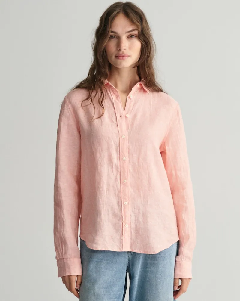 Gant Blusen*Regular Fit Leinen Chambray Bluse peachy pink