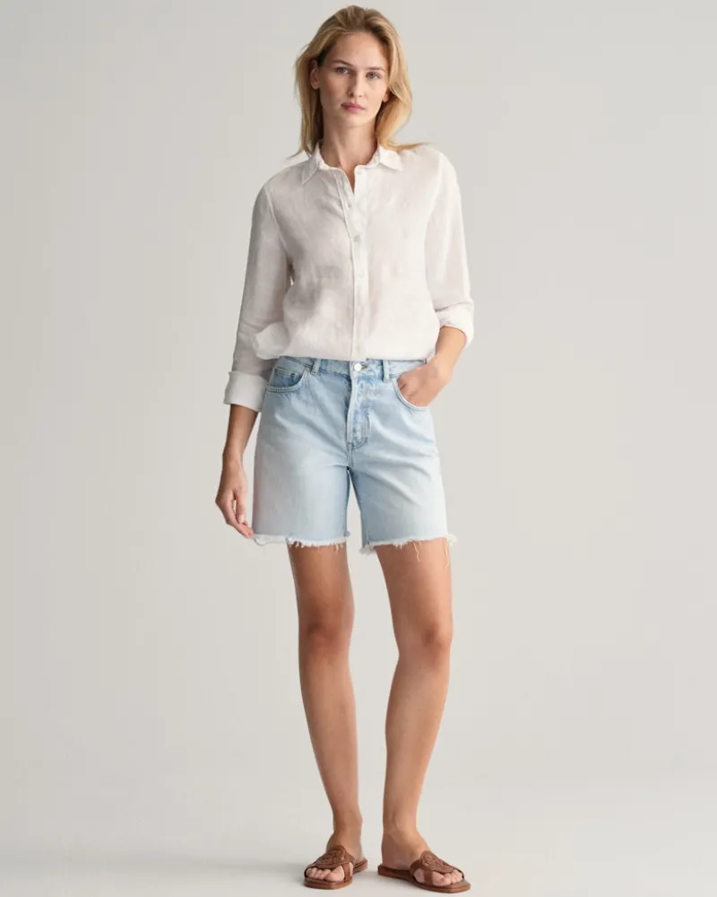 Gant Blusen*Regular Fit Leinen Chambray Bluse white