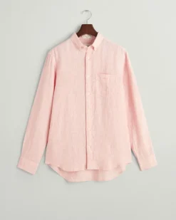 Gant Hemden|Big Boys*Regular Fit Leinen Hemd mit Streifen peachy pink