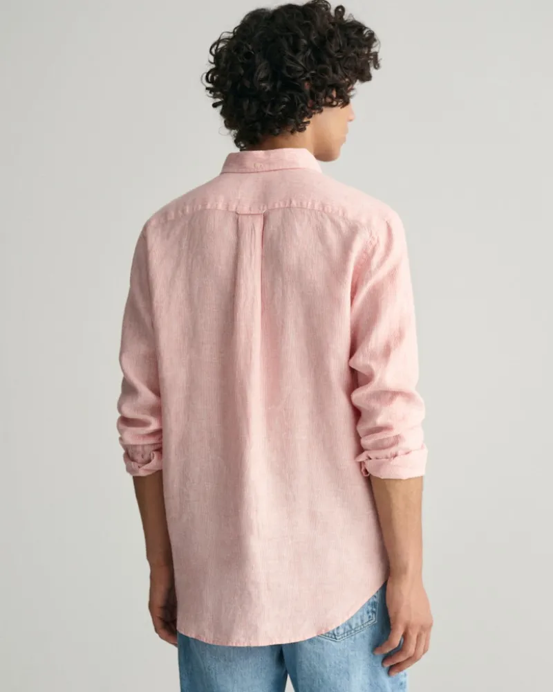 Gant Hemden|Big Boys*Regular Fit Leinen Hemd mit Streifen peachy pink
