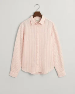 Gant Blusen*Regular Fit Leinenhemd mit Streifen peachy pink