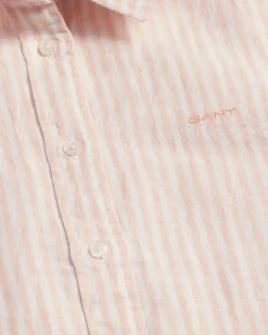Gant Blusen*Regular Fit Leinenhemd mit Streifen guava orange